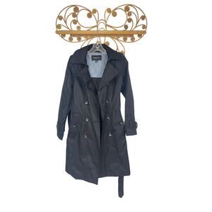 London Fog women's Double breasted trench coat Black PXS